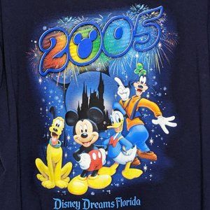 DISNEY 2005 Walt Disney‎ World Dreams Florida Fireworks Blue Adult T-shirt 2X